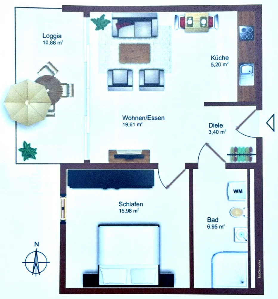 2 Zimmer Wohnung mit 63 m² in Ludwigsburg – Bild 2