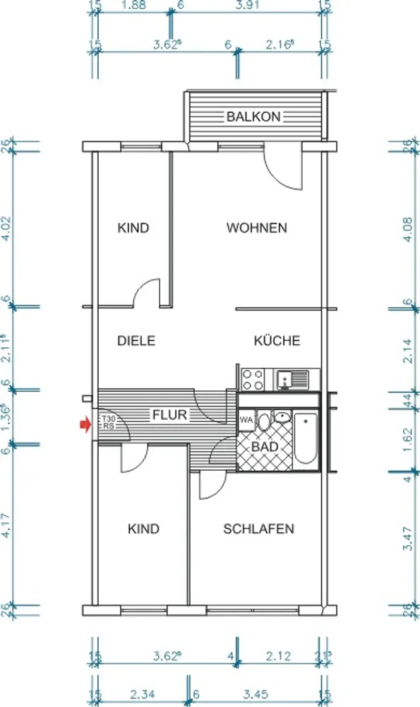 4 Zimmer Wohnung mit 69 m² in Chemnitz – Bild 3