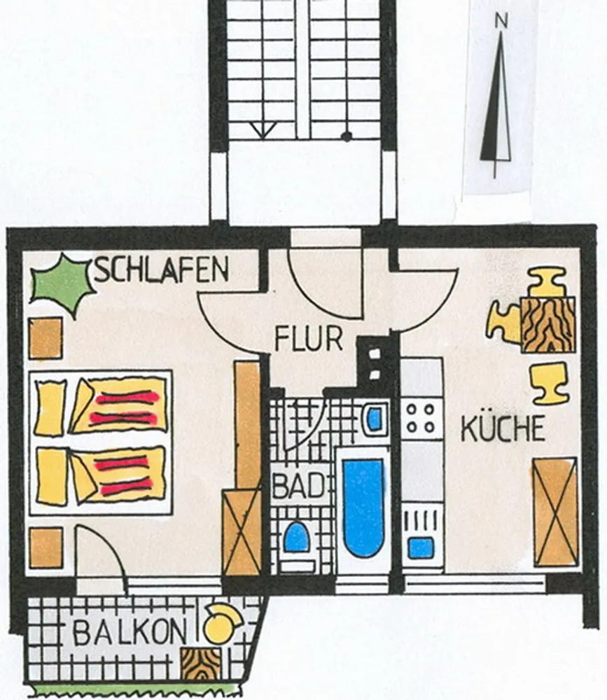 1 Zimmer Wohnung mit 37 m² in Pforzheim – Bild 2