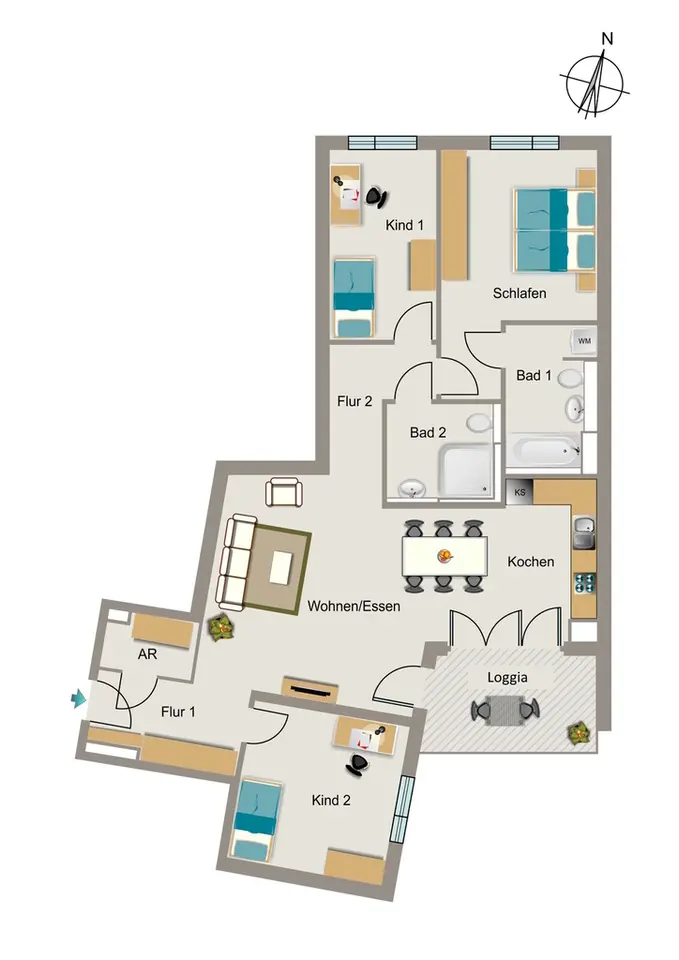 4 Zimmer Wohnung mit 112 m² in Bochum – Bild 5