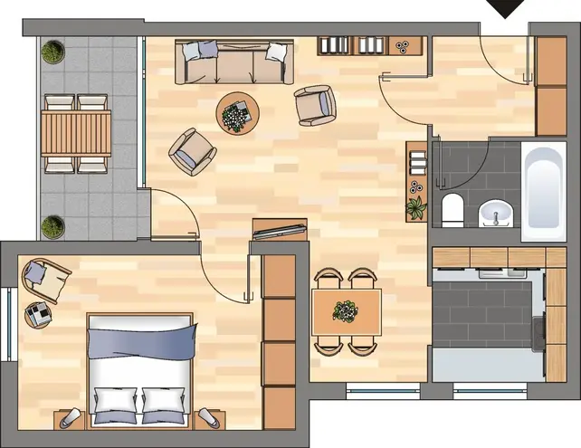 2 Zimmer Wohnung mit 51 m² in Wuppertal – Bild 2