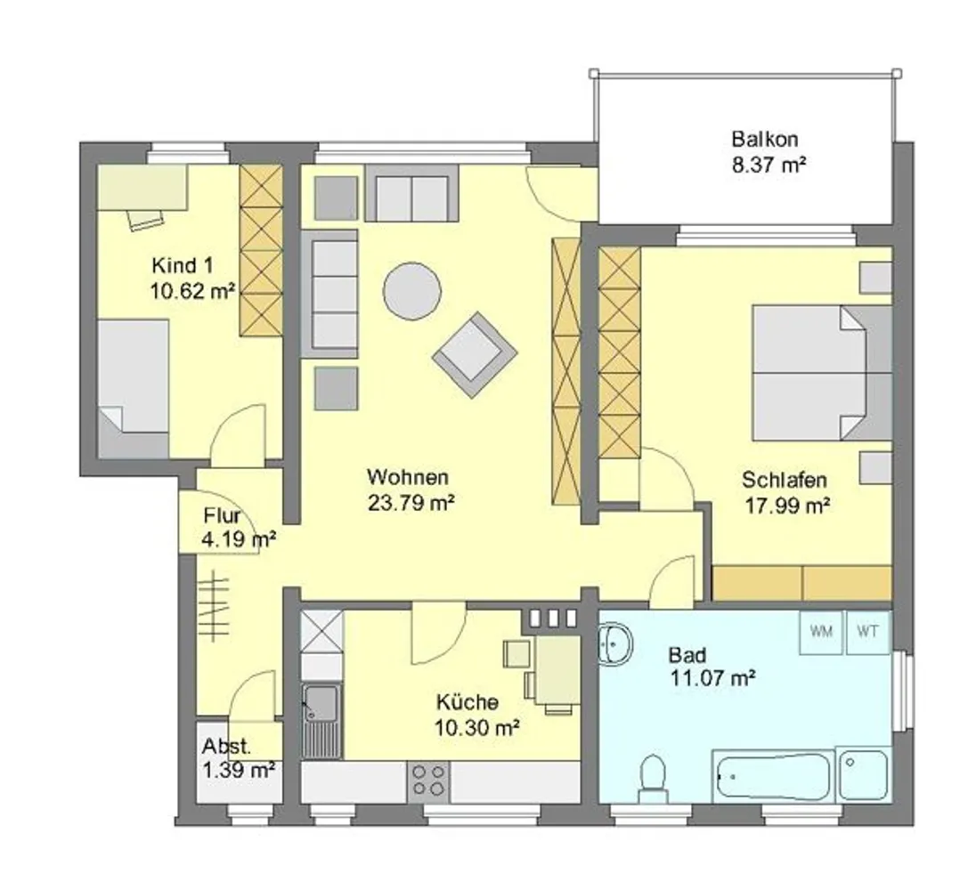 3 Zimmer Wohnung mit 85 m² in Hameln – Bild 2