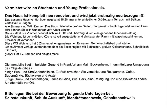 WG-Zimmer in Frankfurt am Main – Bild 7
