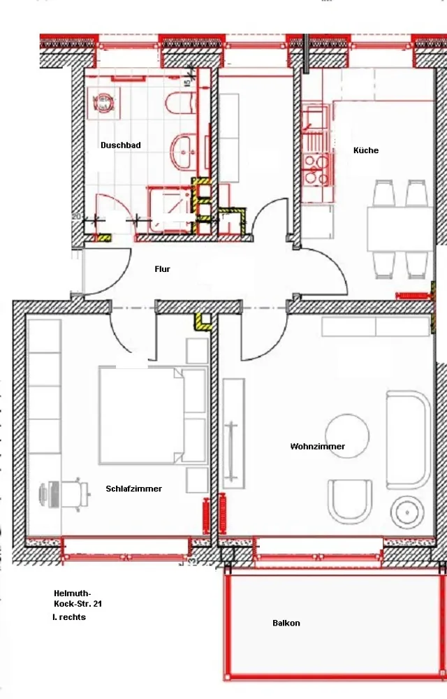 2 Zimmer Wohnung mit 60 m² in Neumünster – Bild 8