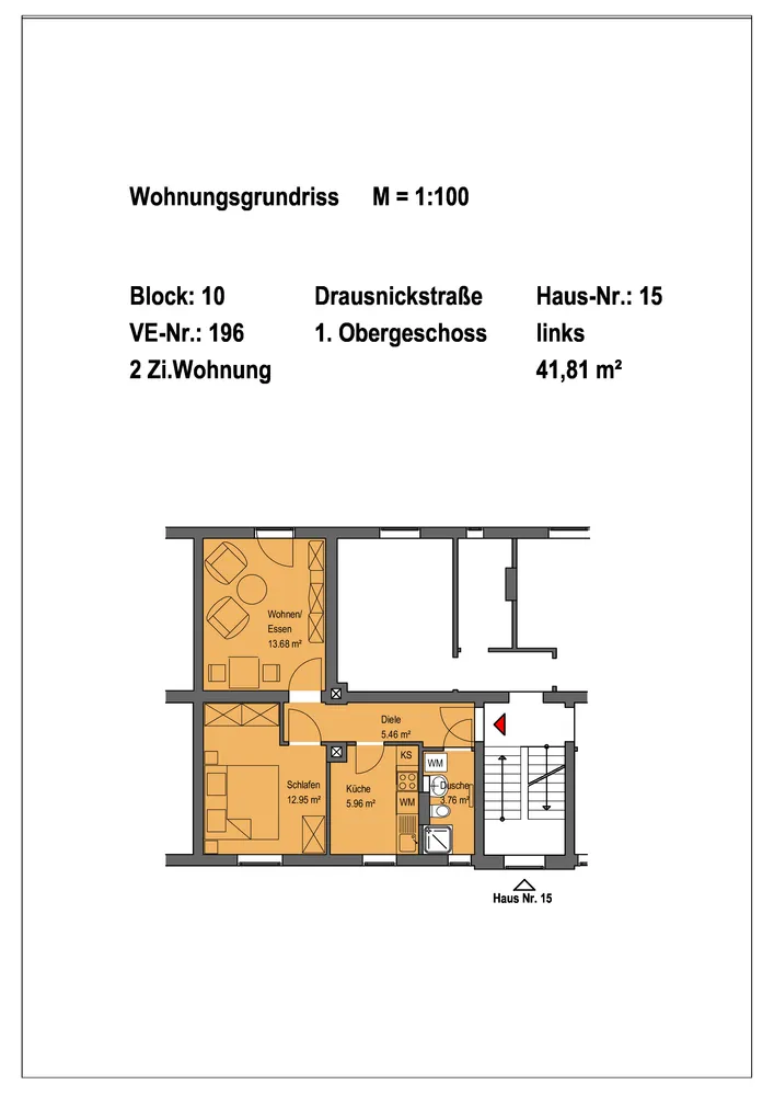 2 Zimmer Wohnung mit 42 m² in Erlangen – Bild 2