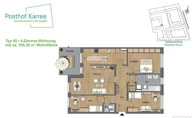 4 Zimmer Wohnung mit 105 m² in Erfurt – Bild 6