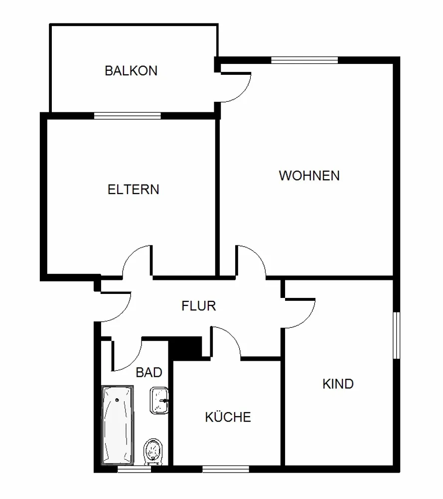 4 Zimmer Wohnung mit 61 m² in Passau – Bild 5
