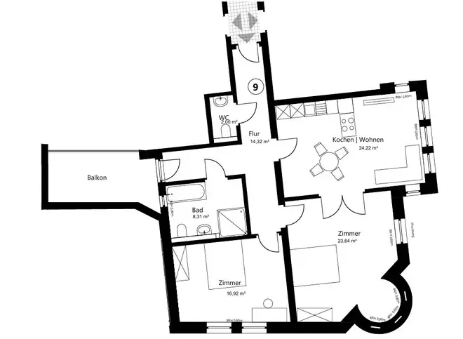 2 Zimmer Wohnung mit 92 m² in Paderborn – Bild 5