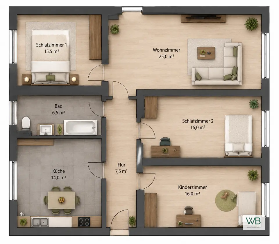 3 Zimmer Wohnung mit 70 m² in Aschersleben – Bild 5