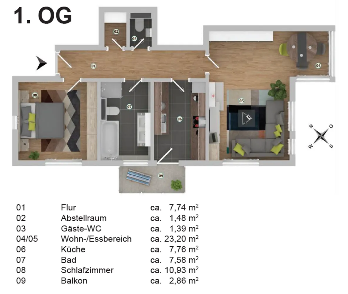 2 Zimmer Wohnung mit 62 m² in Speyer – Bild 6