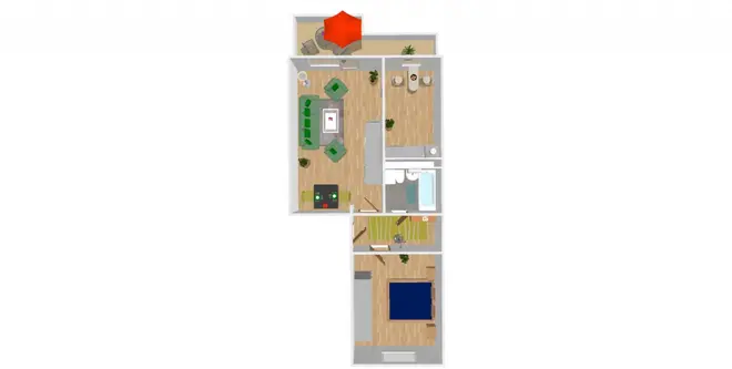 2 Zimmer Wohnung mit 59 m² in Chemnitz – Bild 2