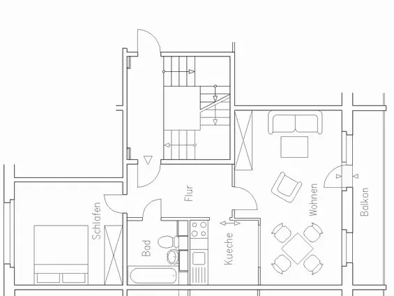 2 Zimmer Wohnung mit 51 m² in Eberswalde – Bild 2