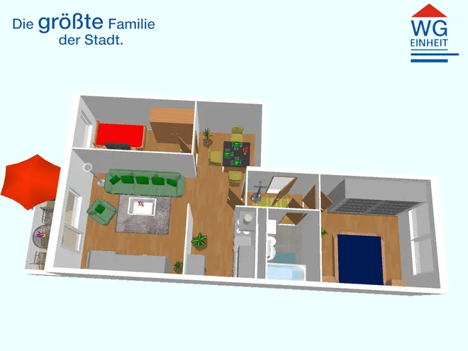 3 Zimmer Wohnung mit 56 m² in Chemnitz – Bild 2