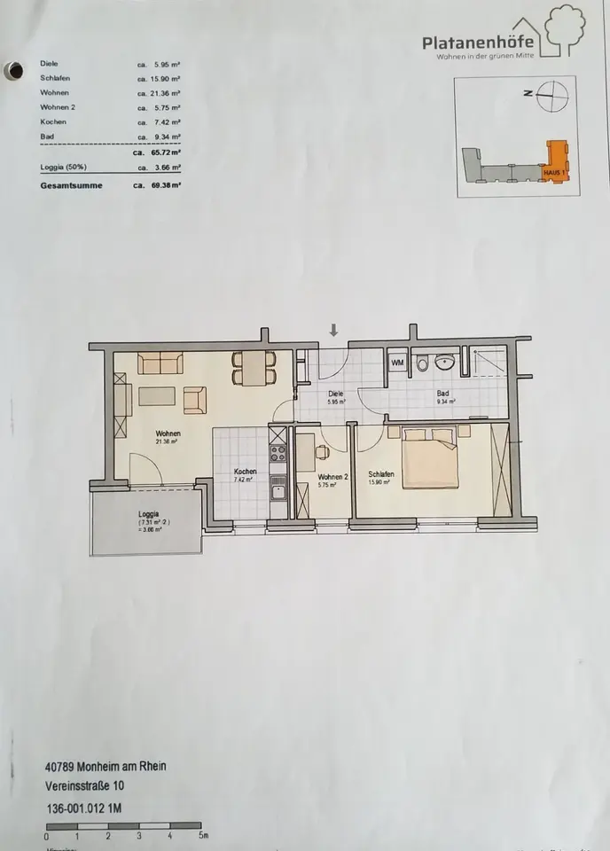 2 Zimmer Wohnung mit 62 m² in Monheim am Rhein – Bild 8