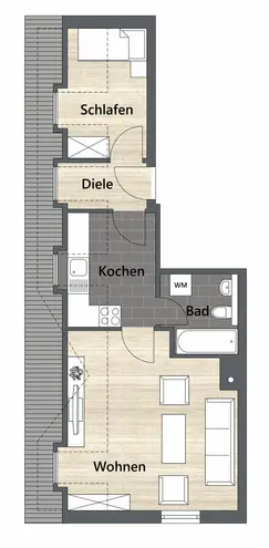 2 Zimmer Wohnung mit 36 m² in Ingolstadt – Bild 11