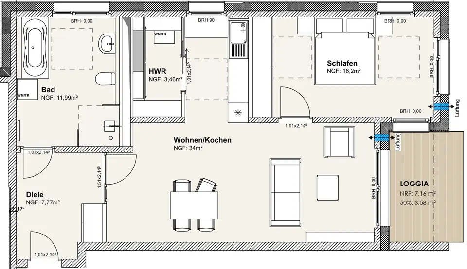 2 Zimmer Wohnung mit 75 m² in Schwerin – Bild 4