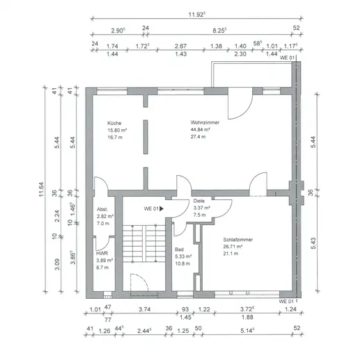 2 Zimmer Wohnung mit 102 m² in Aachen – Bild 2