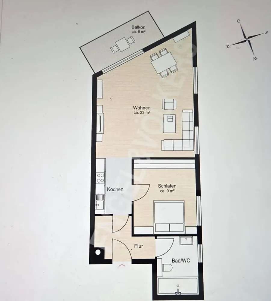 2 Zimmer Wohnung mit 48 m² in Köln – Bild 2