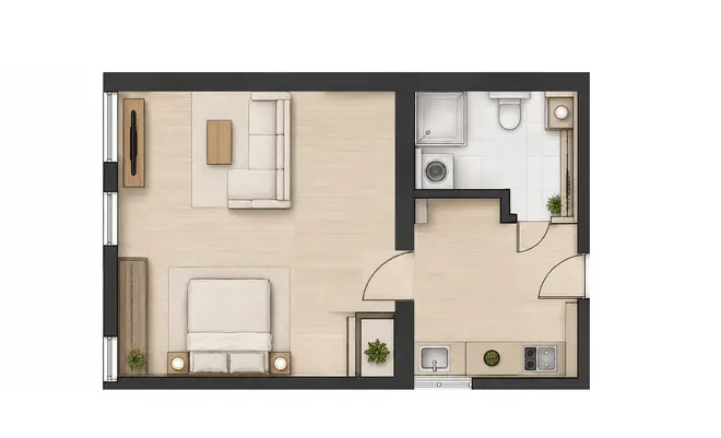 1 Zimmer Wohnung mit 25 m² in Karlsruhe – Bild 6