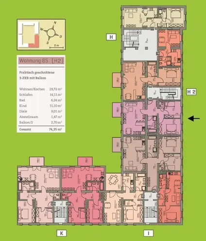 3 Zimmer Wohnung mit 74 m² in Augsburg – Bild 4