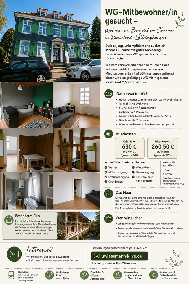 3 Zimmer Wohnung mit 72 m² in Remscheid – Bild 3
