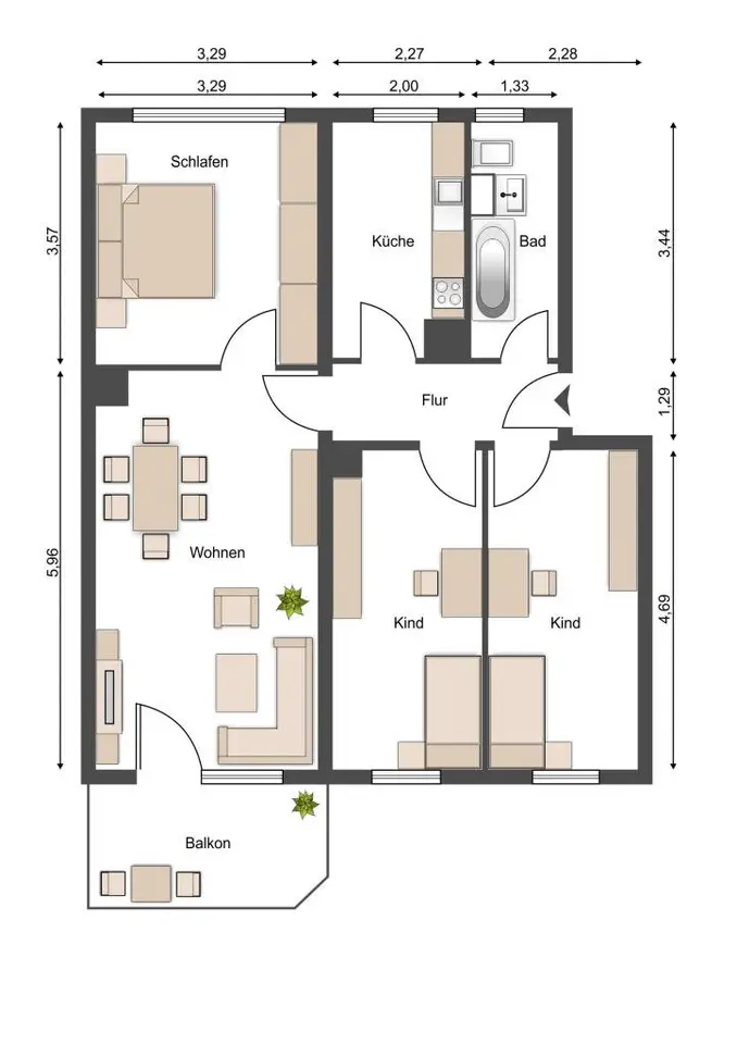 4 Zimmer Wohnung mit 70 m² in Magdeburg – Bild 5
