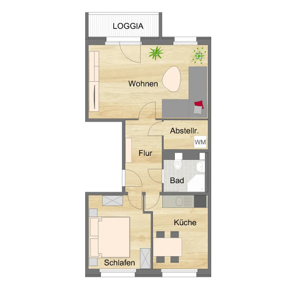 2 Zimmer Wohnung mit 58 m² in Zwickau – Bild 3