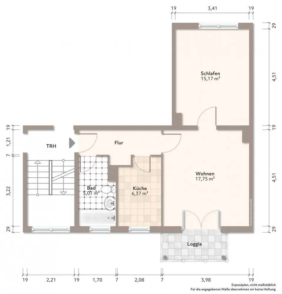 2 Zimmer Wohnung mit 49 m² in Bautzen – Bild 2