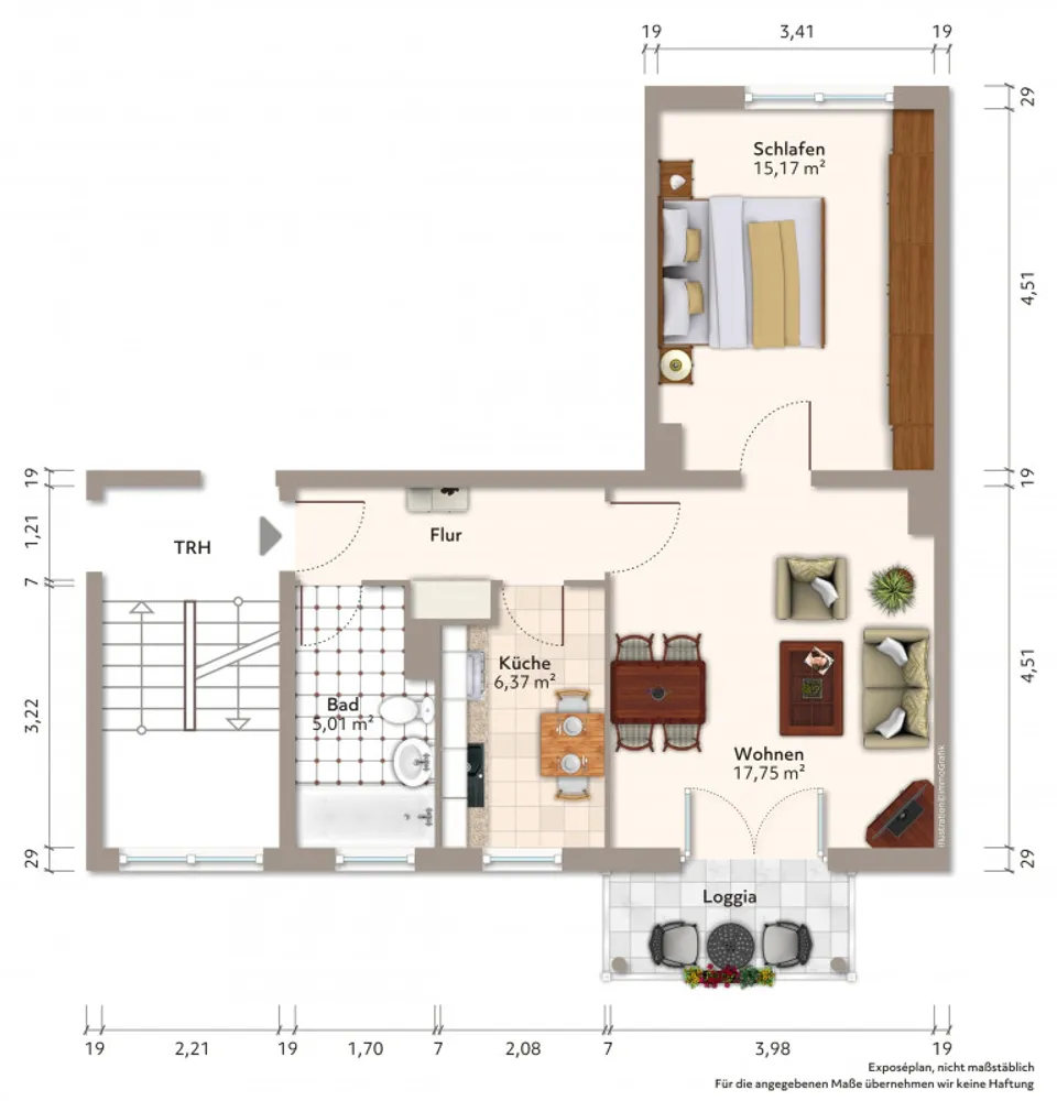 2 Zimmer Wohnung mit 49 m² in Bautzen – Bild 3