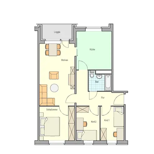 4 Zimmer Wohnung mit 75 m² in Rostock – Bild 5