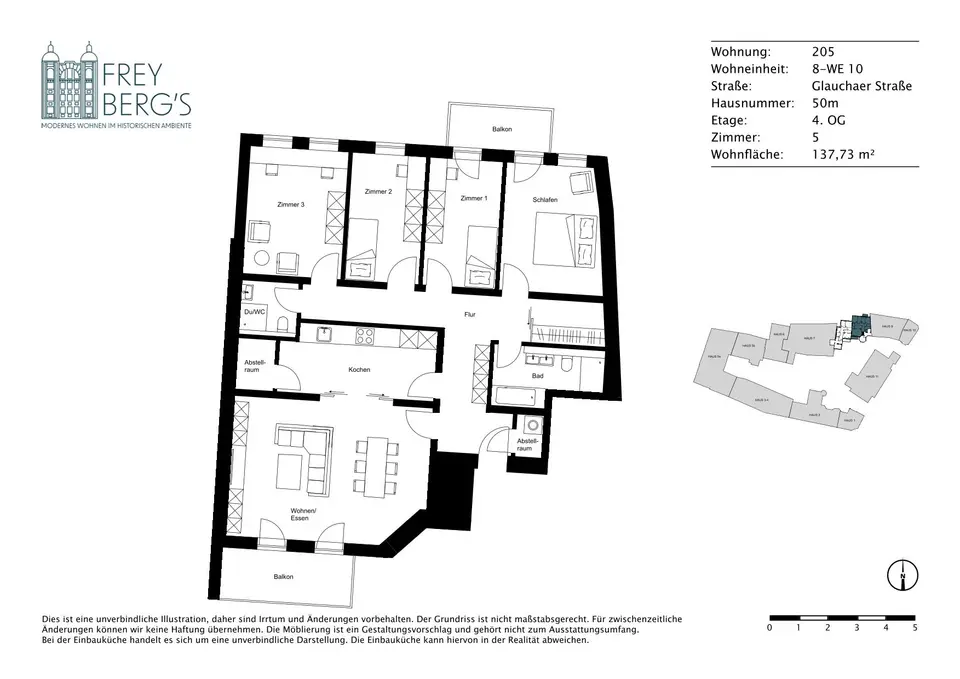 5 Zimmer Wohnung mit 138 m² in Halle (Saale) – Bild 10