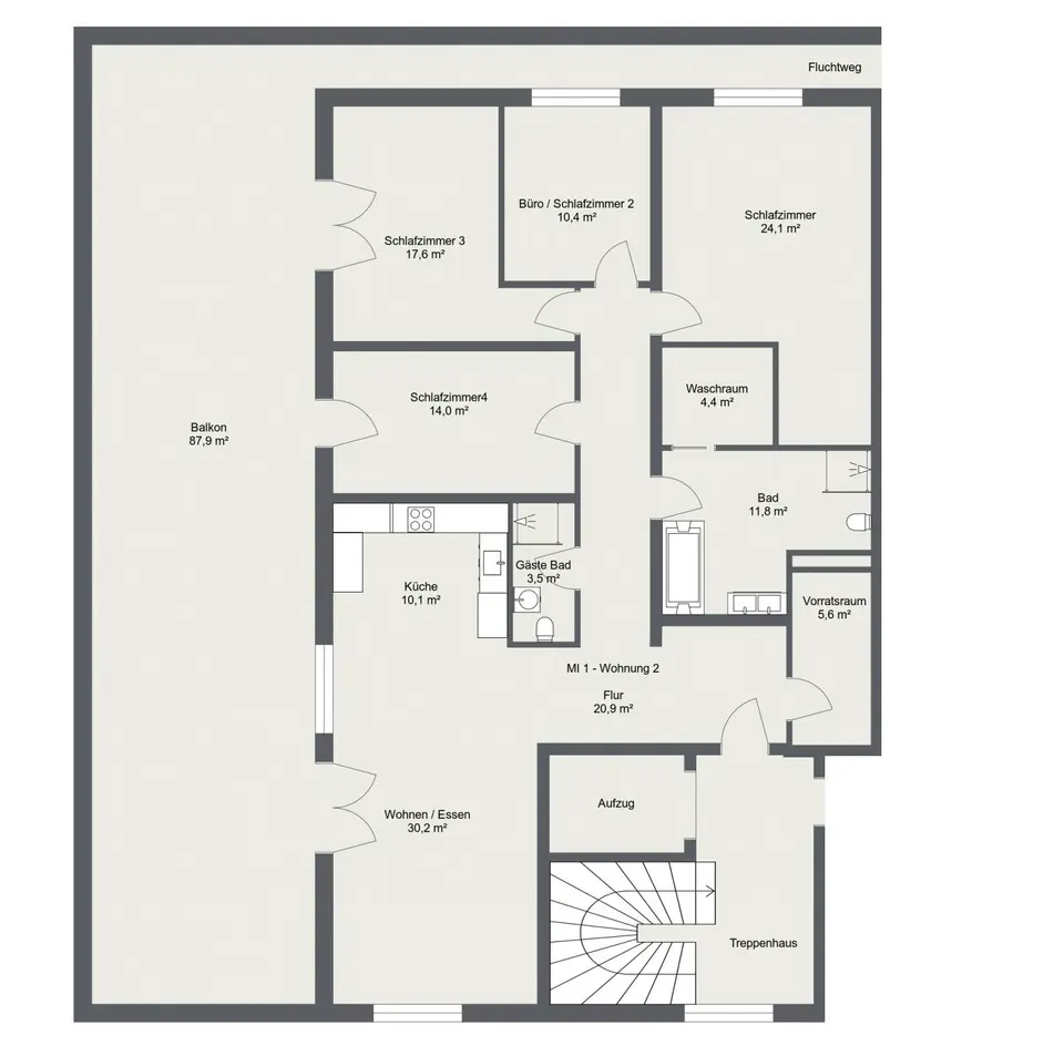 5 Zimmer Wohnung mit 178 m² in Karlsruhe – Bild 5