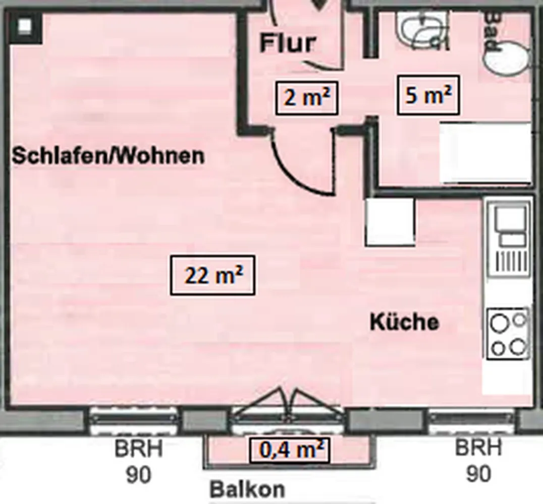 1 Zimmer Wohnung mit 29 m² in Mannheim – Bild 8