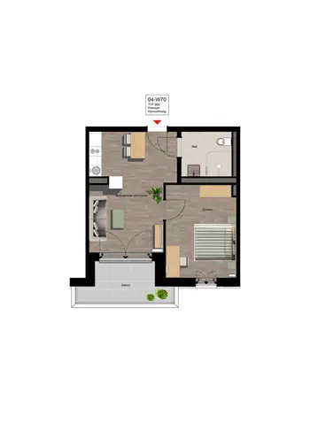 2 Zimmer Wohnung mit 50 m² in Frankfurt am Main – Bild 4