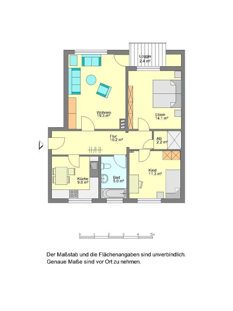 3 Zimmer Wohnung mit 74 m² in Herford – Bild 2