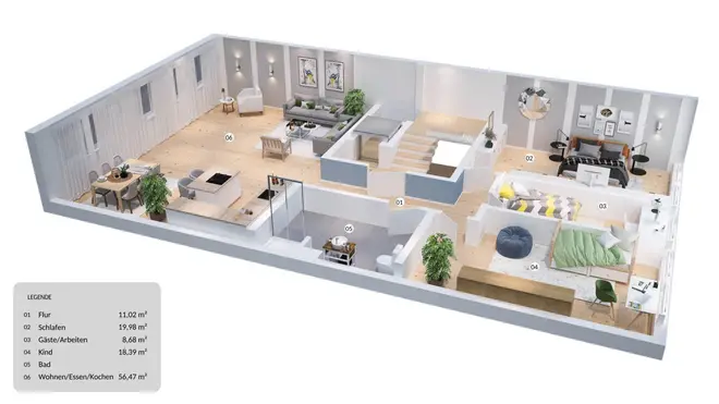 4 Zimmer Wohnung mit 128 m² in Erfurt – Bild 1