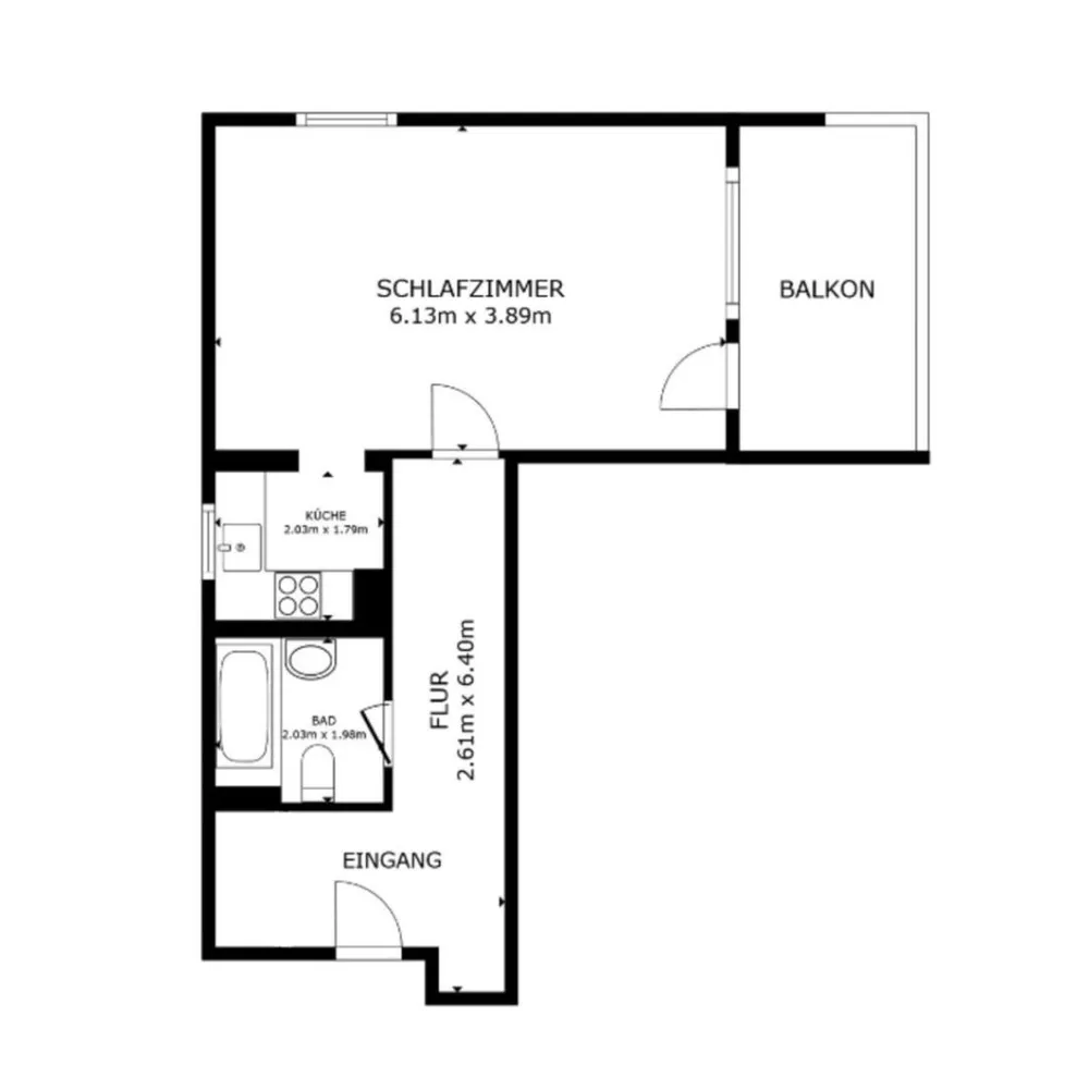 1 Zimmer Wohnung mit 45 m² in Flensburg – Bild 10