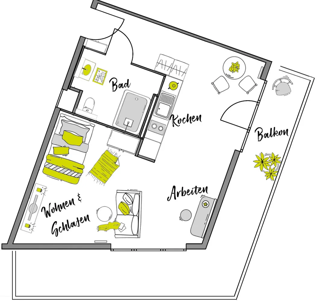 1 Zimmer Wohnung mit 53 m² in Heilbronn – Bild 5