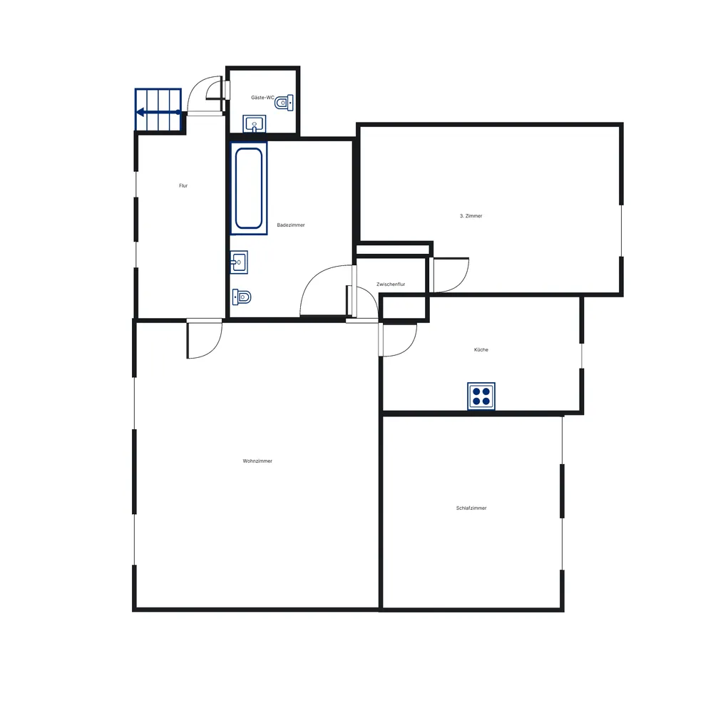 3 Zimmer Wohnung mit 90 m² in Hannover – Bild 2