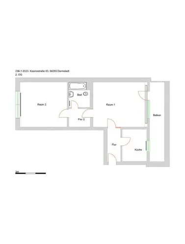 2 Zimmer Wohnung mit 67 m² in Darmstadt – Bild 8