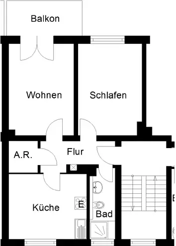3 Zimmer Wohnung mit 55 m² in Herne – Bild 2