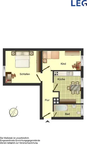 2 Zimmer Wohnung mit 45 m² in Osnabrück – Bild 3