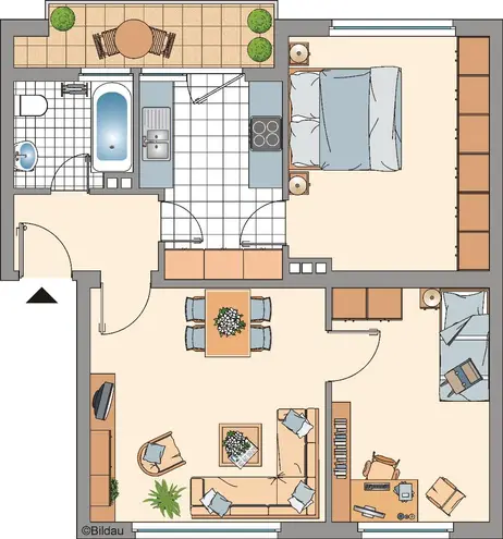 3 Zimmer Wohnung mit 69 m² in Duisburg – Bild 2