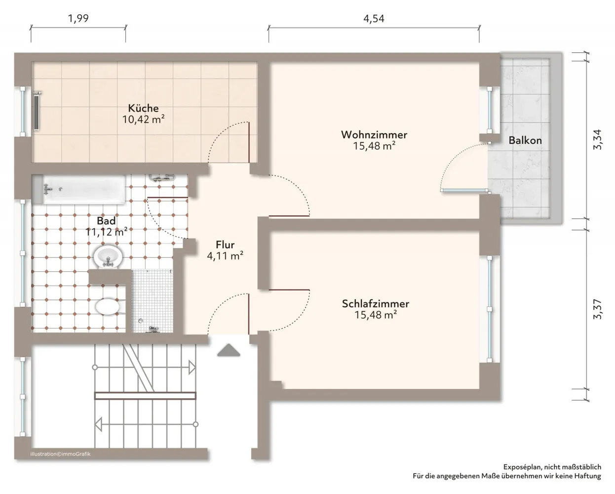 2 Zimmer Wohnung mit 58 m² in Bautzen – Bild 2