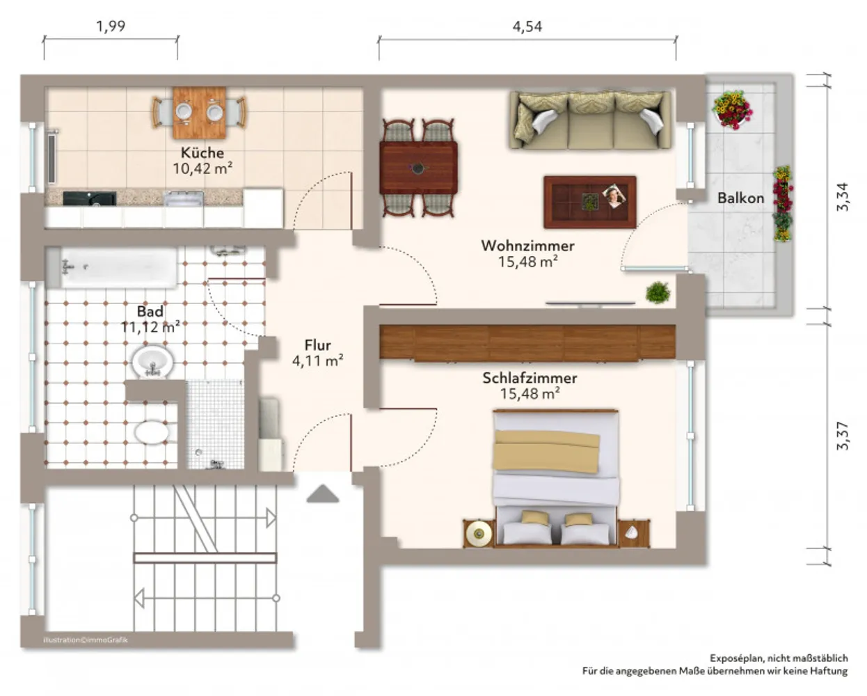 2 Zimmer Wohnung mit 58 m² in Bautzen – Bild 3