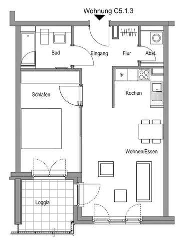 2 Zimmer Wohnung mit 61 m² in Frankfurt am Main – Bild 4
