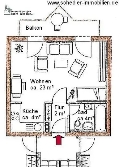 2 Zimmer Wohnung mit 35 m² in Cottbus – Bild 8