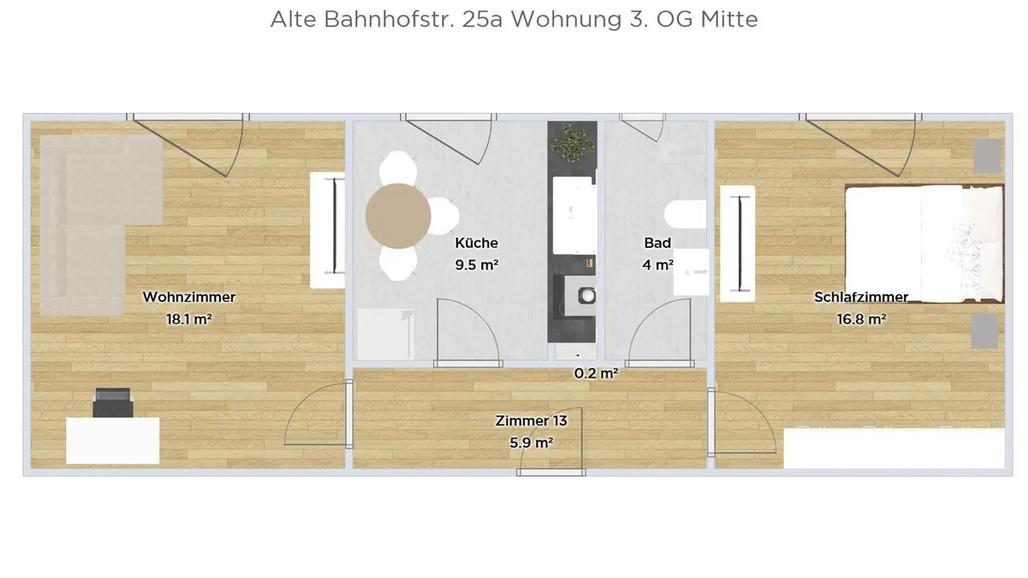 3 Zimmer Wohnung mit 54 m² in Bochum – Bild 6