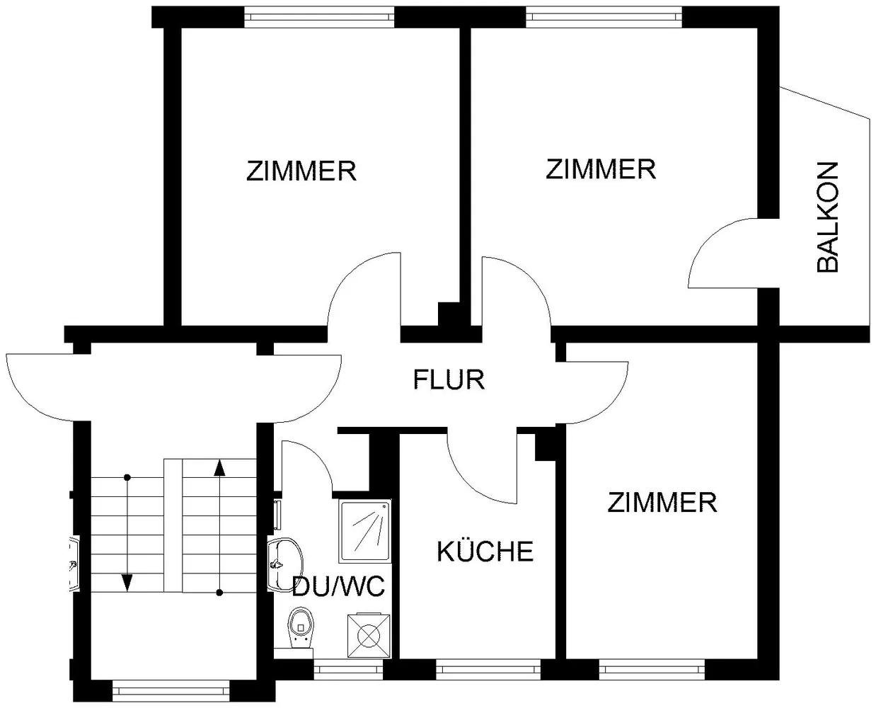 3 Zimmer Wohnung mit 64 m² in Hagen – Bild 2