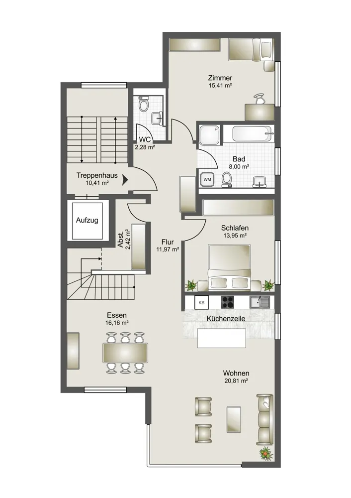 5 Zimmer Wohnung mit 130 m² in Mannheim – Bild 9